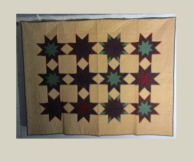 8-pointed Stars — Patchwork Quilt, 1980