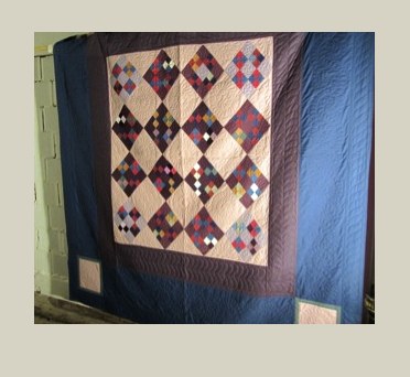 Amish Nine Patch — Patchwork Quilt, 20. Jahrhundert