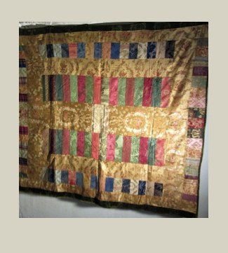 Brocade Throw — Patchwork, Ende 19. - Anfang 20. Jahrhundert