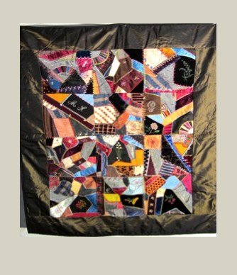 Crazy New York — Crazy Quilt, Top um 1890, New York, USA