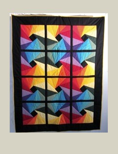 Dancing Rainbow — Patchwork Quilt, 20. Jahrhundert