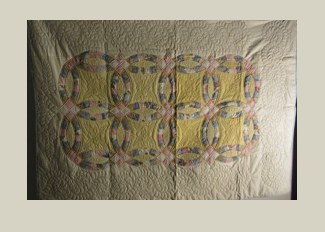 Double Weddingrings — Patchwork Quilt, 20. Jahrhundert