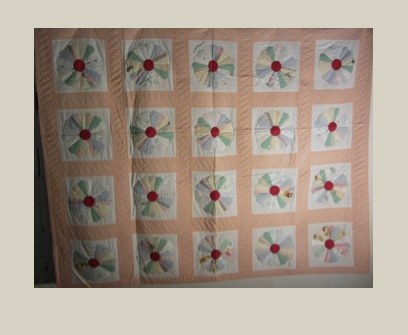 Dresden Plate — Patchwork-Appliqué Quilt, 1990