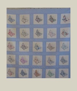 Enhanced Butterflies — Appliqué Quilt, ca. 1940 - 1950