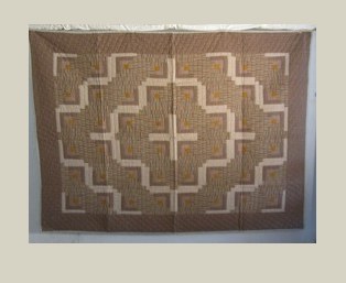 My Mountain Cabin — Patchwork Quilt, 20. Jahrhundert