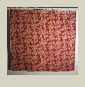 Red Flowers (whole cloth) — Whole Cloth Quilt, Top um 1900, USA