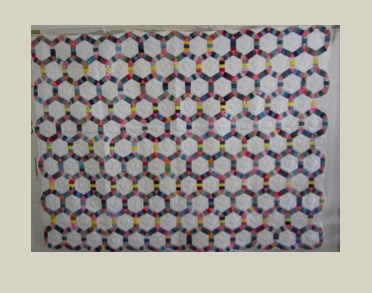 Single Weddingring — Patchwork Quilt, Ende 1950-er / Anfang 1960-er