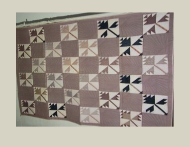 Tea Leafs — Patchwork Quilt, Top um 1940, USA