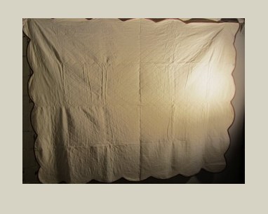 White work (whole cloth) — Whole Cloth Quilt, um 1940, USA
